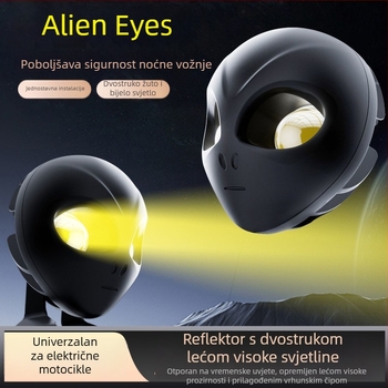 Univerzalna LED dvostruka svjetla za motocikle i električna vozila, model Alien, dvobojno bijelo-žuto ili bijelo-bijelo