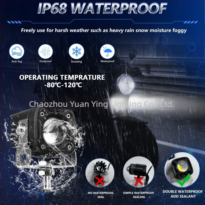 LED motociklistički reflektor SK1, dvobojna LED, kućište od avioniskog aluminija, reflektirajuća šalica, broj dijela G0083