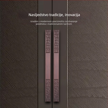 Katanac za vrata od aluminijske legure, dutna antička gravura, novi kineski stil, hotelska staklena vrata, model Jh-d045, ugradnja na sredini ploče, oblik štapa, podesiv razmak rupa