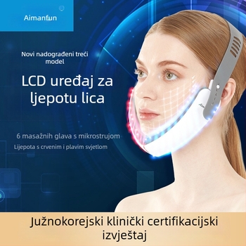 Vibrirajući uređaj za mršavljenje lica, model 902, USB punjenje, 48 LED dioda, napon 3,7V