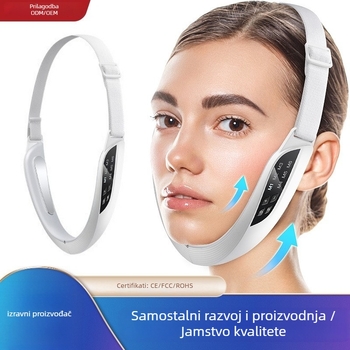EMS mikrostrujna beauty uređaj za lice s daljinskim upravljačem, masaža vrućim kompresom za podizanje V-oblika lica, LED terapija, ABS kućište, model 106D36