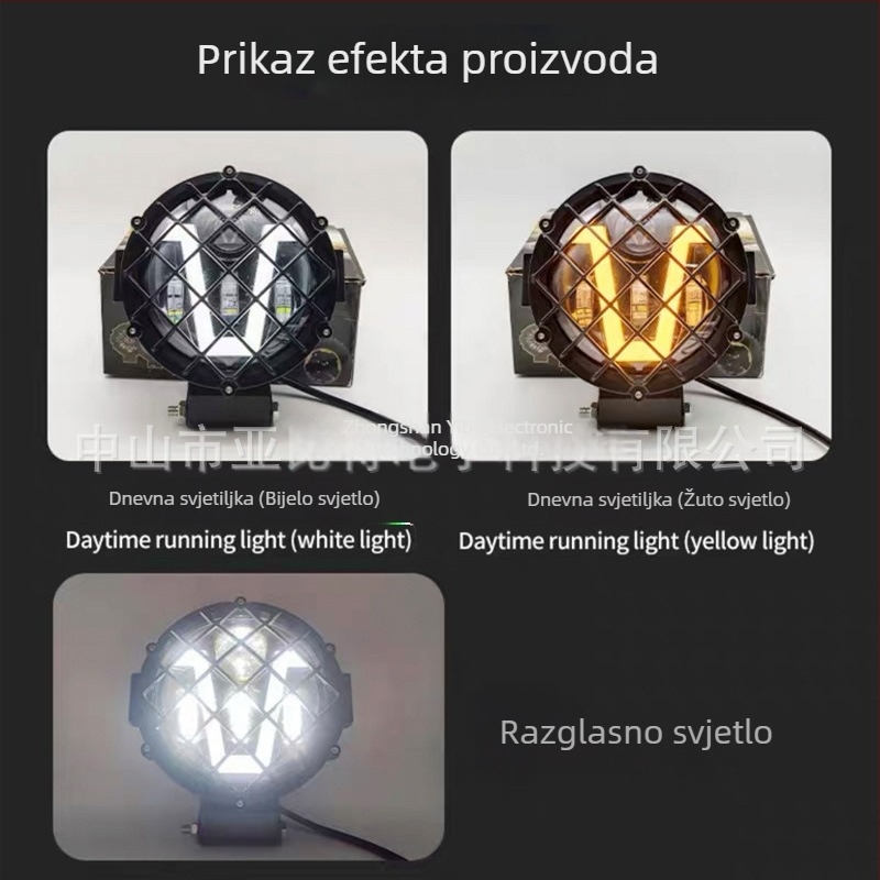 LED prednje svjetlo za auto i motocikl, 40W, 4000lm, IP67, 12-80V, aluminijsko kućište