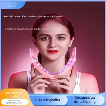 Uređaj za oblikovanje lica mikrostrujom, vibrirajući način, crveno/plavo svjetlo, model Bym-903s, CE/ROHS/FCC certificirano