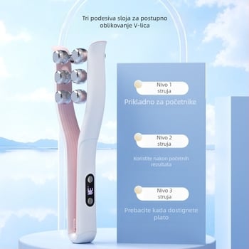 EMS mikrostrujni masažer lica s rollerom za oblikovanje V-lica – ABS kućište, model 9101928, Shuxing, izlazak u proljeće 2024, CE ROHS FCC