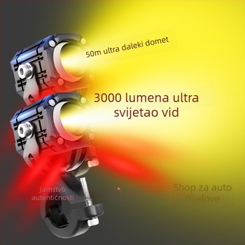 Reflektor za motocikl s učinkom Demon Eye, izuzetno snažan, daleki i bliski snop, LED prilagodba, trepćući način