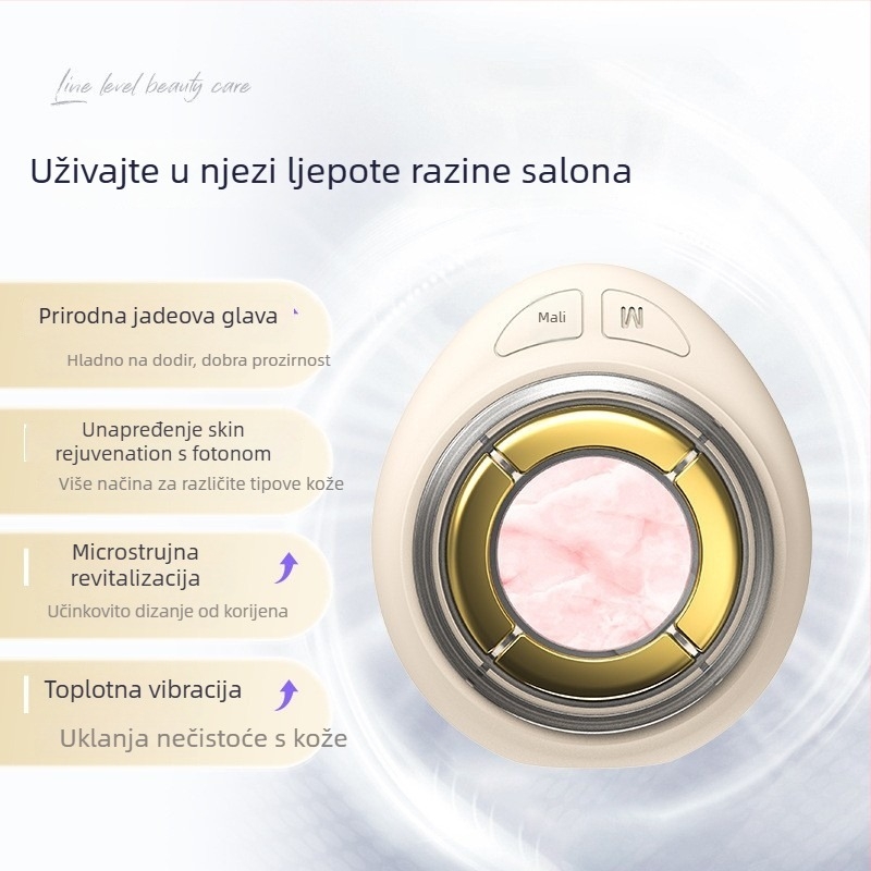 Prijenosno EMS uređaj za lice s jade fotonskim pomlađivanjem, ugrađena baterija 800–1000 mAh, IPX6 vodootporno, kućna upotreba