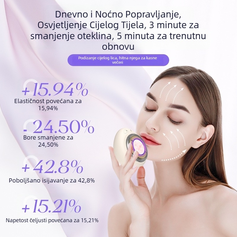 Prijenosno EMS uređaj za lice s jade fotonskim pomlađivanjem, ugrađena baterija 800–1000 mAh, IPX6 vodootporno, kućna upotreba