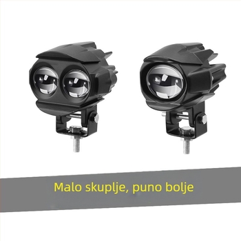 Motociklistički reflektor s dvostrukim objektivom, LED 20W, 12-80V, 3000-4000 lm, IP68