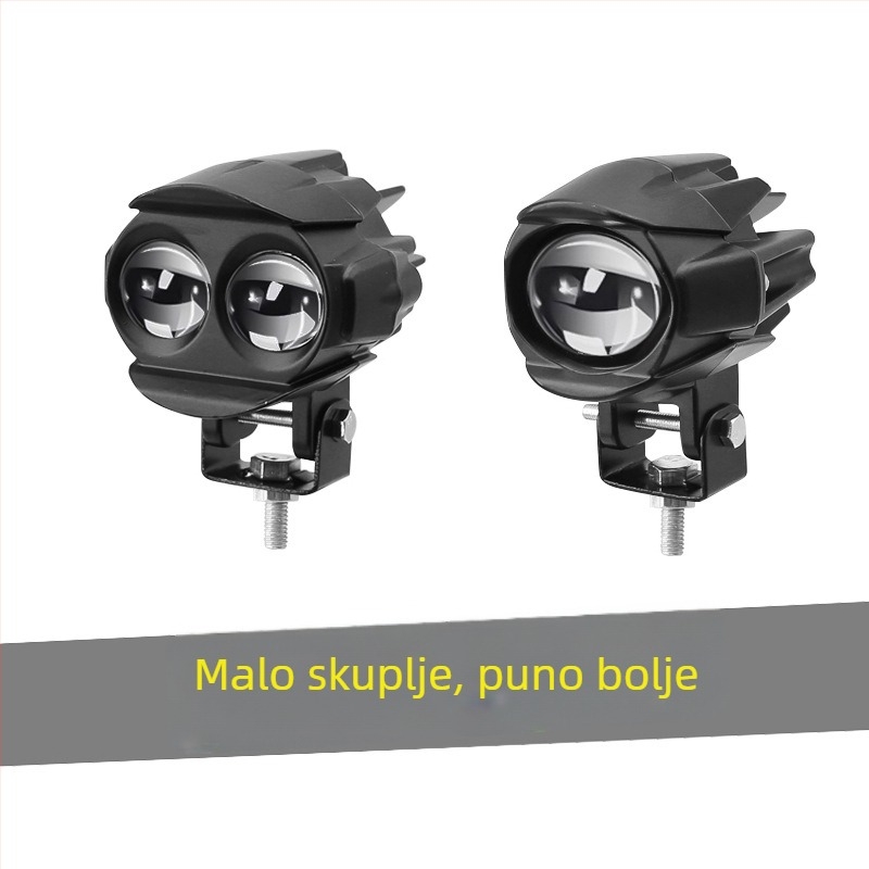 Motociklistički reflektor s dvostrukim objektivom, LED 20W, 12-80V, 3000-4000 lm, IP68