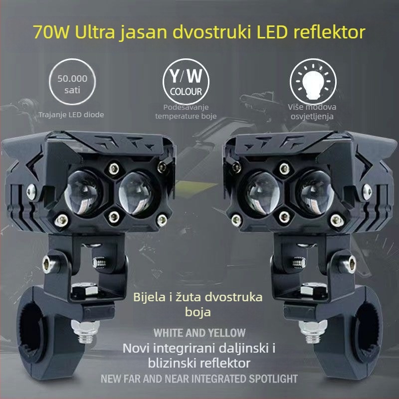 Reflektor za električno vozilo, ultra-jasna LED dioda, prednja svjetiljka motocikla, vanjsko gradsko osvjetljenje