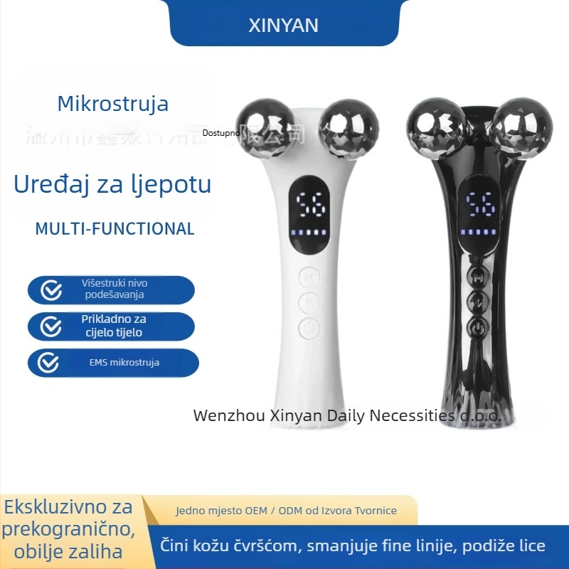 EMS mikrokontaktni roller masažer za lice, kućna upotreba, oblikovanje V-oblika lica i podizanje
