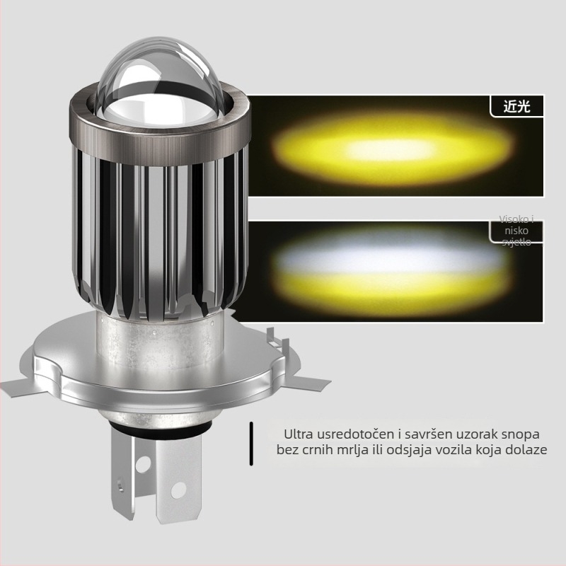 Motociklističko LED prednje svjetlo s IP67 zaštitom, 1200 lm, 12 W, 12–80 V, LED izvor