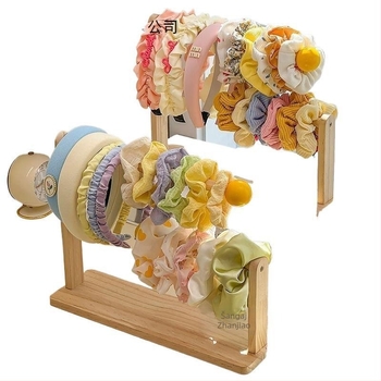 Drveni stalak za kosu i nakita — prašnjotporan, jednoslojni dizajn, seoski stil, za spavaću sobu