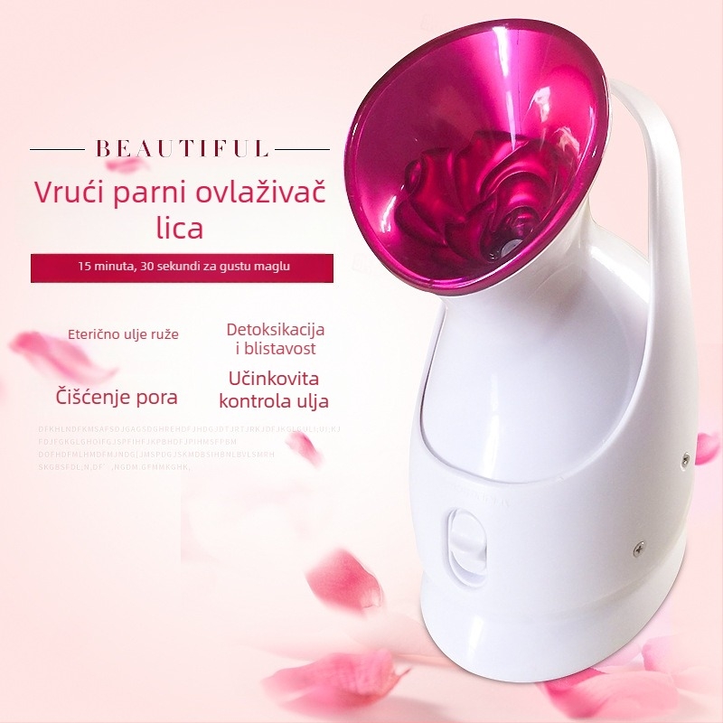 Shu Qin Domaći parni uređaj za lice s čistačem pora, vruća para, do 10 s magle, 2 brzine, bez baterije