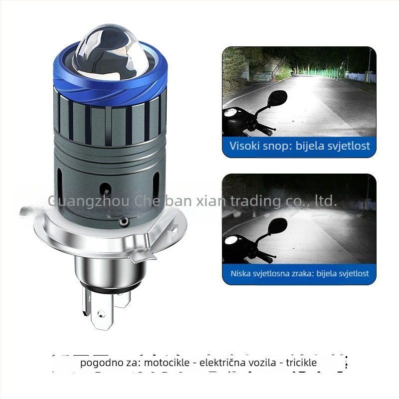 Motocikl LED far s dvobojnom lećom, 3570 LED, 26W, 12-80V, 3120lm, kompatibilan s H4/H6/BA20D