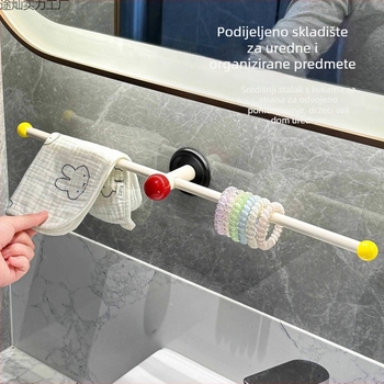 Zidni držač za nakit sa satenskim cvijetom – otporan na prašinu, kupaonsko skladište, univerzalni stil