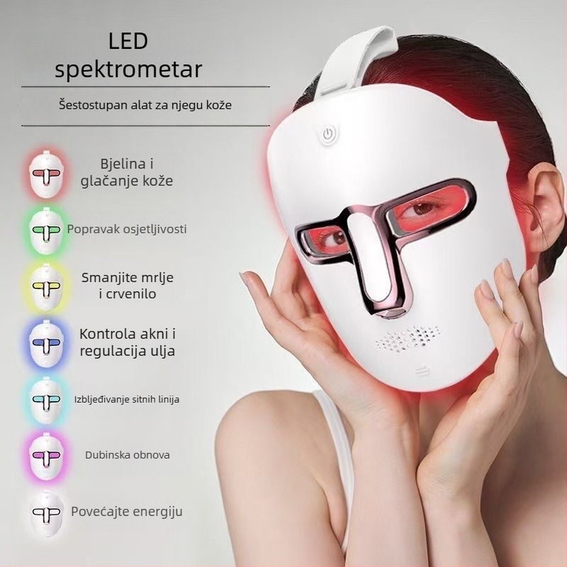 Fotonska maska za njegu kože za rejuvenaciju, smanjenje bora i poboljšanje akni; punjenje; razina 1