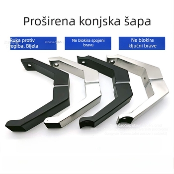 Drška za staklena vrata od nehrđajućeg čelika, kružni cijev, bar stil, površinsko ugradnja, model Hoofed feet