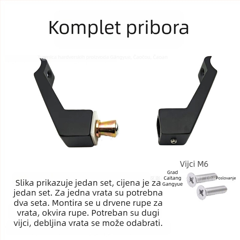 Drška za staklena vrata od nehrđajućeg čelika, kružni cijev, bar stil, površinsko ugradnja, model Hoofed feet