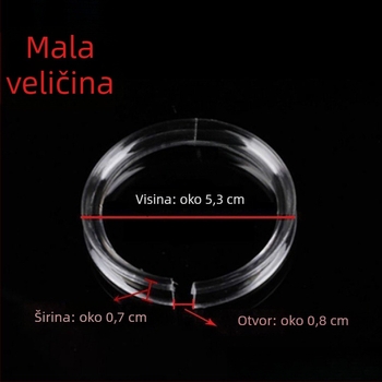 Držač za narukvice - prozirni akril, fiksni C-prsten, ženski stil