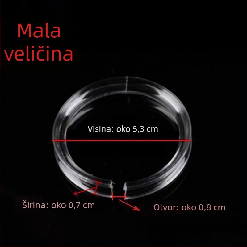 Držač za narukvice - prozirni akril, fiksni C-prsten, ženski stil