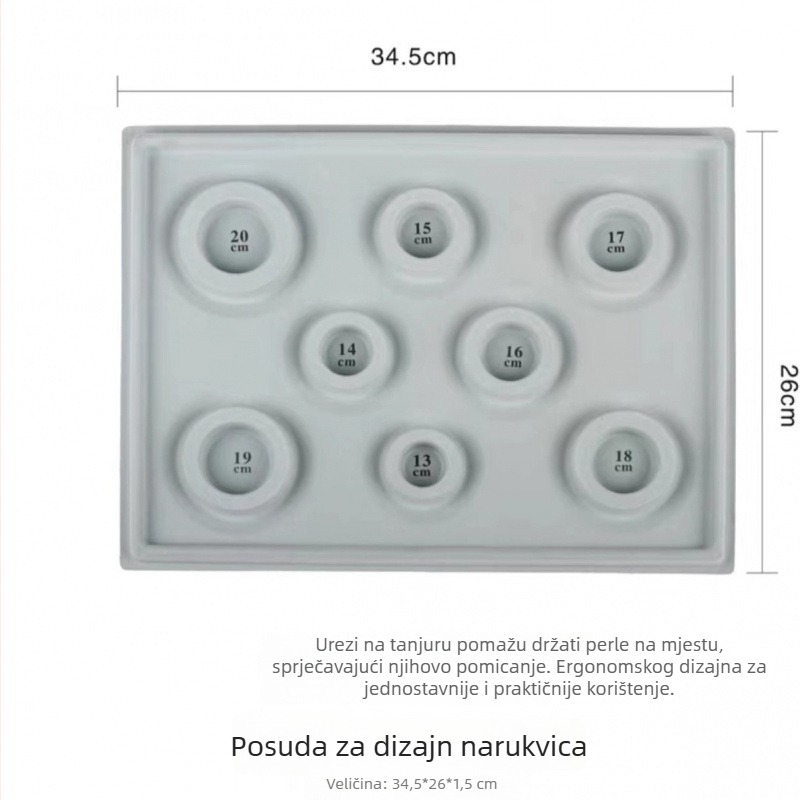 Disk za mjerenje perlica za dizajn nakita, veličina perlica i skala stola za navijanje perlica, Materijal: Drugo; Oblik: Drugo; Zanatstvo: Željezno umjetništvo; Stil: Umjetnički