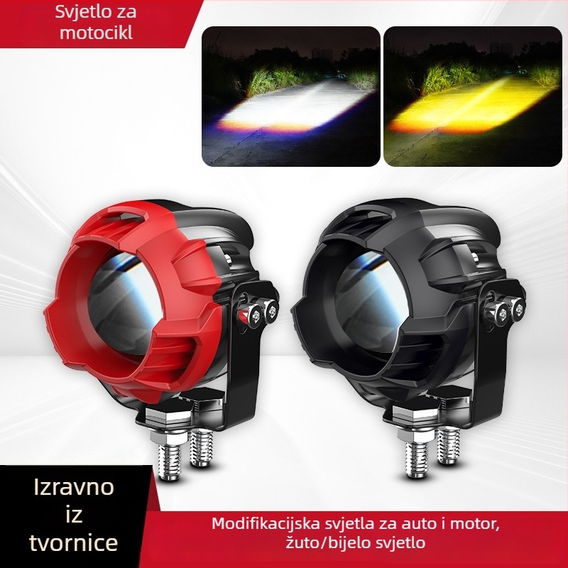 Motociklistički reflektor — aluminijsko kućište, 20W, 12-80V, 1800 lm, vodootporan