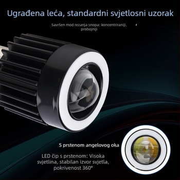 Motociklistički LED reflektor s lećom, aluminijsko tijelo, 12V, IP67, model Motor308
