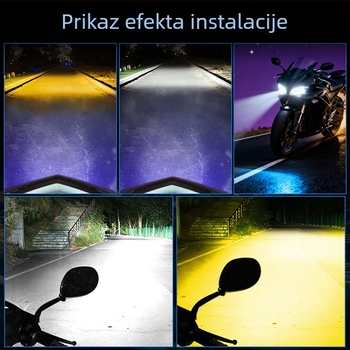 Motociklistički LED reflektor s lećom, aluminijsko tijelo, 12V, IP67, model Motor308