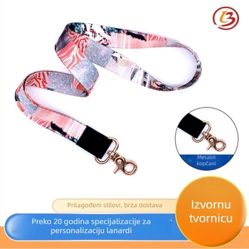 Lanyard za mobitel, poliester materijal, sitotisk, plastična kopča, mogućnost ispisa logotipa.