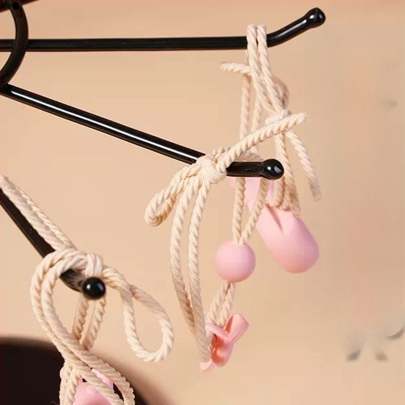 Prijenosni 3-etaski metalni stalak za izlaganje nakita, ruževa, ključeva i satova — nordijski stil, željezna umjetnost Wu Ze Hardware