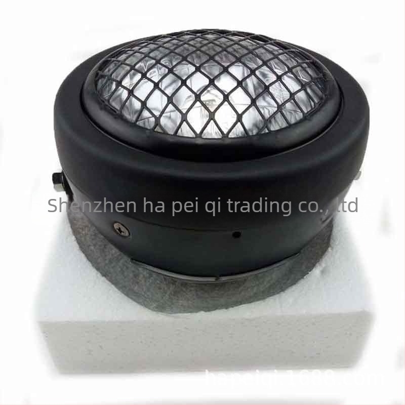 Motociklističko prednje svjetlo, model 2064, 35W, 12V, metalna konstrukcija, kompatibilno s univerzalnim modificijama.