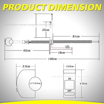 Motocross modificirani kabelski snop za motocikle s LED/HID spot svjetlom 60W 12V IP67, bakrena žica 18 AWG