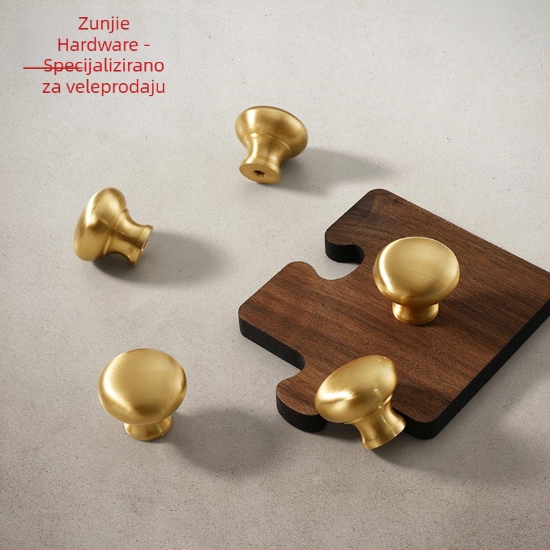 G18 ručka za namještaj s jednom rupom, francuskog stila, od mesinga, za garderobu/ormar/vrata/ladicu, završna obrada glazirana