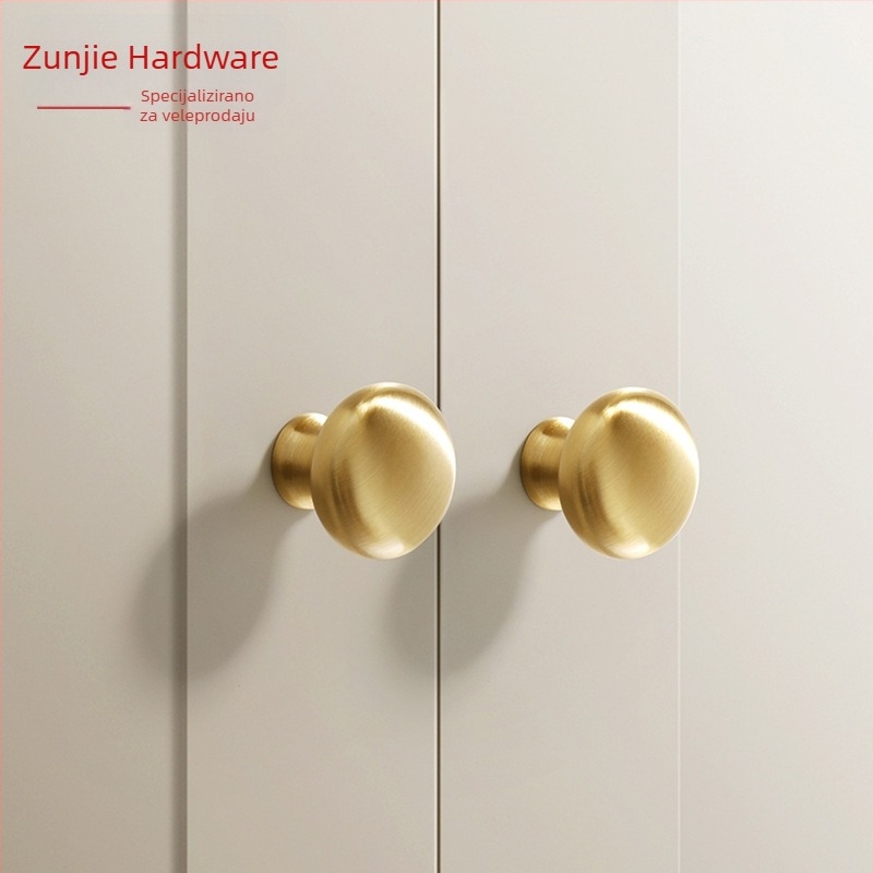 G18 ručka za namještaj s jednom rupom, francuskog stila, od mesinga, za garderobu/ormar/vrata/ladicu, završna obrada glazirana