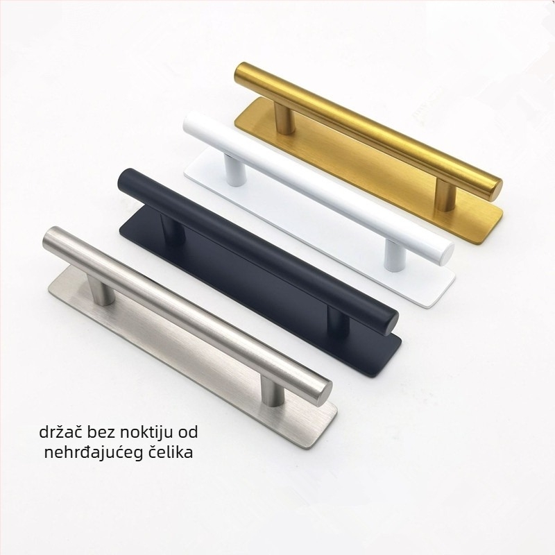 Nerđajućeg čelika ručka bez bušenja, samoljepljiva površinska instalacija za vrata i ormariće, moderni minimalistički dizajn