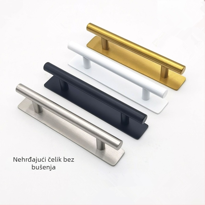 Nerđajućeg čelika ručka bez bušenja, samoljepljiva površinska instalacija za vrata i ormariće, moderni minimalistički dizajn