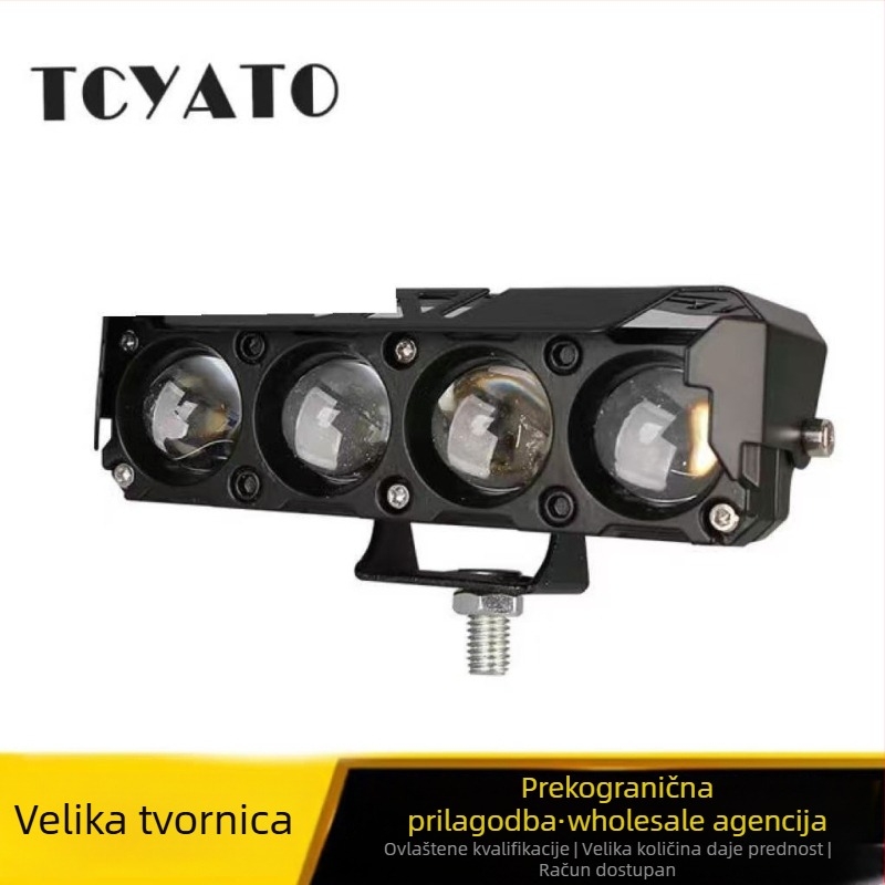 TCYATO Vanjski LED Projktor za Motocikl – Projektor sa Četiri Leće, Visok i Niži Snop, Aluminijsko Kućište, IP68, 12-80V, 20W