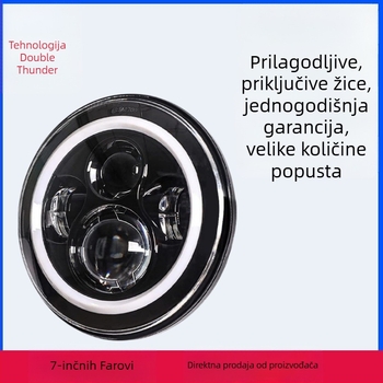 RGB LED prednje svjetlo za Wrangler Jeep i Harley motocikl, 12-48V, 40W, IP68, 5000lm