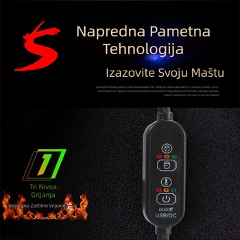 Žično miš s tri razine grijanja, optički senzor 1200dpi, USB sučelje, 3 tipke, 5 koraka rezolucije