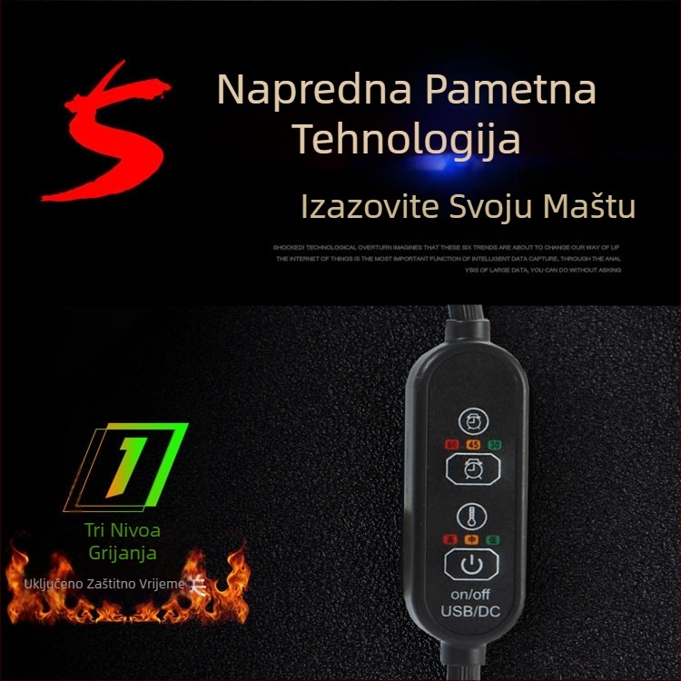 Žično miš s tri razine grijanja, optički senzor 1200dpi, USB sučelje, 3 tipke, 5 koraka rezolucije