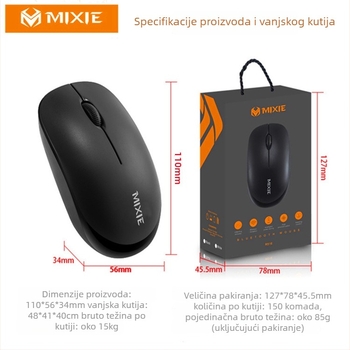Bežična miša R516 za prijenosno i stolno računalo, USB prijemnik, 2,4 GHz, 1000 DPI, 3 tipke, ergonomski dizajn