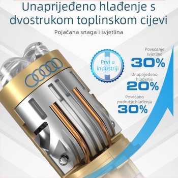 H4 LED far automobila i motocikla s integracijom daljinskog i bližeg svjetla, 70W, 8000LM