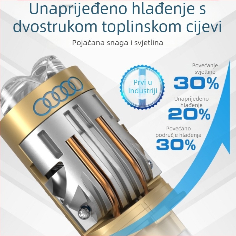 H4 LED far automobila i motocikla s integracijom daljinskog i bližeg svjetla, 70W, 8000LM