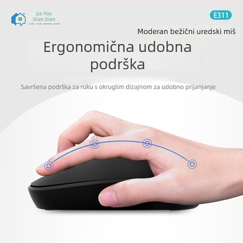 Fox E311 bežični miš s 2 tipke, optički senzor, ergonomski dizajn, 80 g, za ured