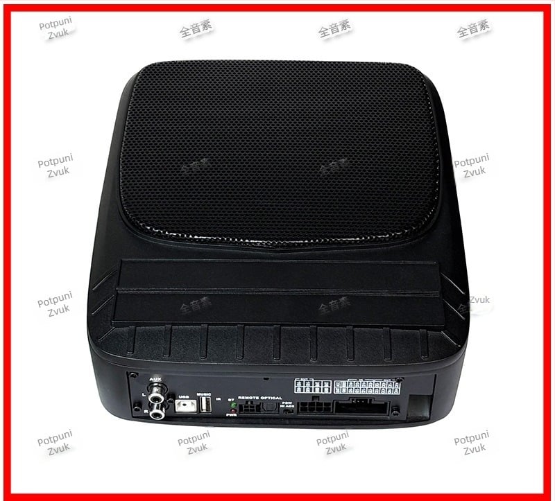 DSP auto audio pojačalo s integriranim subwooferom i aluminijskim kućištem, težina 2.95, napon 10-16V, SNR > 102 dB