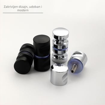 Staklena kvaka za tuš vrata i kućna klizna vrata; cilindrična, s jednim otvorom; aluminijska legura; marka YJX; moderni stil