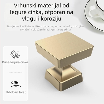 Mat crne ručke za kuhinjske ormariće, komode i ladice, od cinkovog zlitka