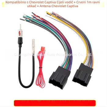 Kabel za CD changer sa 6 diskova: stražnji kabel za CD player, napajanje i antena adapter za auto stereo (Licencirana privatna oznaka: Da)