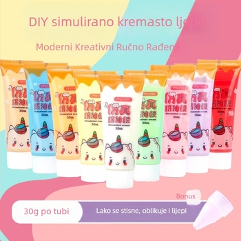 DIY set ljepila s kremom za kućni telefon, ljepilo za ljepotu, ručno izrađeni materijali u bočici, paket materijala za štipaljice za kosu i planer